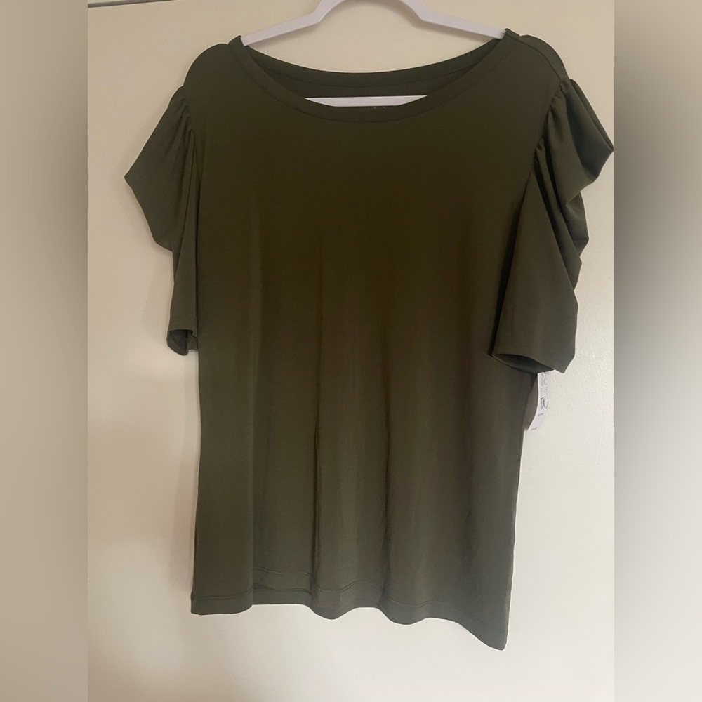 NWT Olive Green Women's Top, Sz. XL